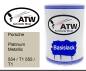 Preview: Porsche, Platinum Metallic, 554 / T1 555 / T1: 500ml Lackdose, von ATW Autoteile West.